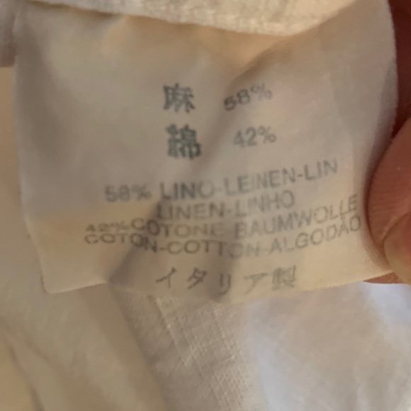 "Perkin's" Men's cargo linen cotton long sleeves shirt - Picture 6 of 6